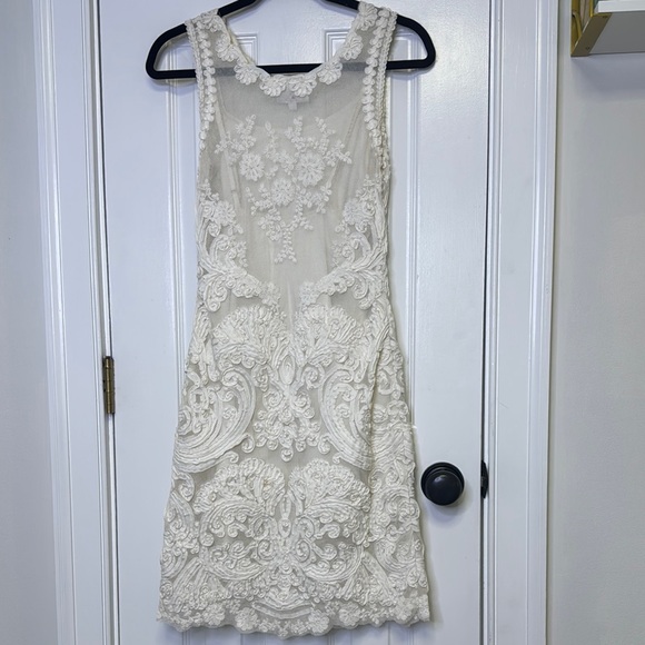 BHLDN Cream Sleeveless Sheath Mini Dress - Picture 7 of 11